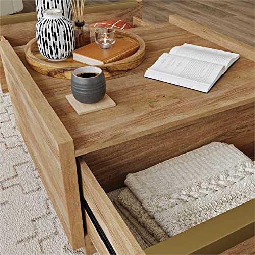 Sauder Manhattan Gate Engineered Wood Coffee Table in Sindoori Mango/Natural