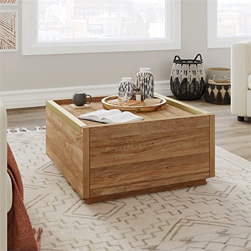 Sauder Manhattan Gate Engineered Wood Coffee Table in Sindoori Mango/Natural