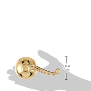 SCHLAGE F10 FLA 505 16-080 10-027 Flair Hall and Closet Lever, Bright Brass