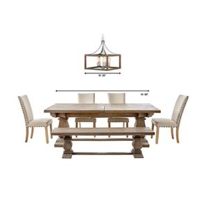 Home Decorators Collection Boswell Quarter 5-Light Galvanized Pendant with Painted Chestnut Wood Accents