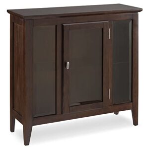 leick furniture entryway curio cabinet with interior light, chocolate oak