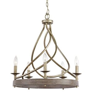 home decorators collection 7928hdc 5-light gilded pewter chandelier