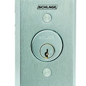 Schlage Electronics 653-05 Keyswitch, SPDT Momentary Single Direction, Satin Chrome Finish, Less Cylinder