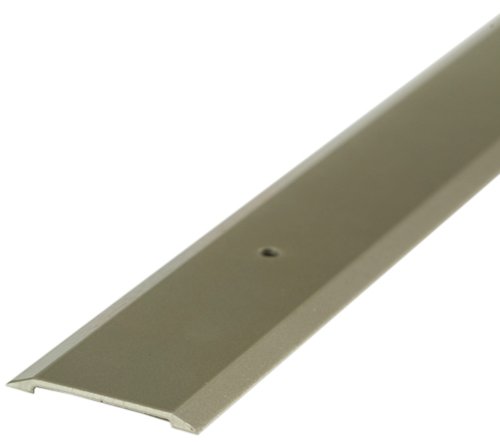 M-D Building Products 49010 M-D Premium Flat Saddle Threshold, 36 in L X 1-3/4 in W X 1/8 in H, Aluminum, 36.25" L x 2.61" W x 1.75" H, Satin Nickel