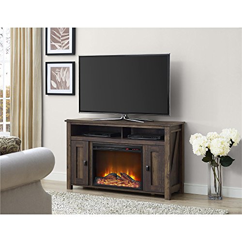 Ameriwood Home Farmington Electric Fireplace TV Console for TVs up to 50", Rustic