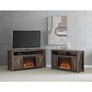 Ameriwood Home Farmington Electric Fireplace TV Console for TVs up to 50", Rustic