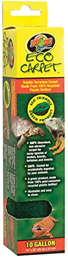 Zoo Med Eco Carpet Turtle Turf 10 Gallon Tanks (20" Long x 10" Wide) - Pack of 3