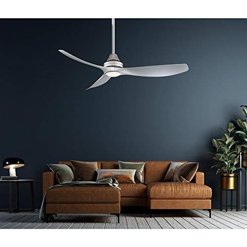 Levanto 52 in. Integrated LED Indoor/Outdoor Brushed Nickel Ceiling Fan with Light Kit