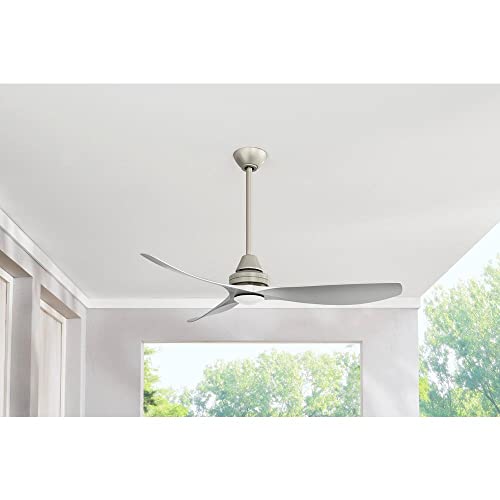 Levanto 52 in. Integrated LED Indoor/Outdoor Brushed Nickel Ceiling Fan with Light Kit