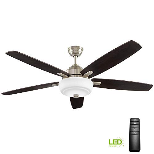 Home Decorators Collection 51714 60" Sudler Ridge LED Brushed Nickel Ceiling Fan