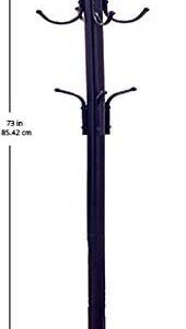 Frenchi Home Furnishing CR002 Coat Rack, 12 Hook, Black