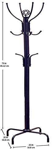 Frenchi Home Furnishing CR002 Coat Rack, 12 Hook, Black