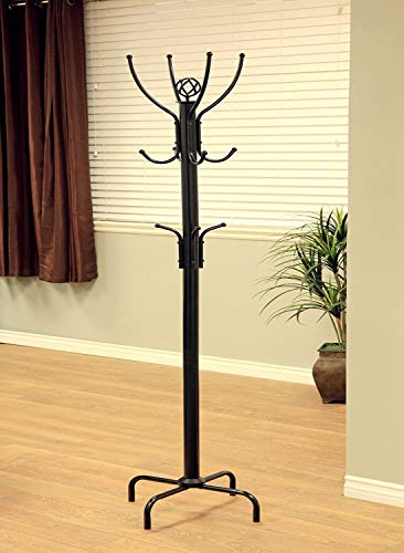 Frenchi Home Furnishing CR002 Coat Rack, 12 Hook, Black