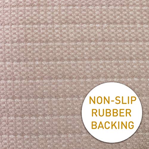Sweet Home Collection Chair Cushion Memory Foam Pads Tufted Slip Non Skid Rubber Back U-Shaped 17" x 16" Seat Cover, Pinstripe Charcoal 4 Count