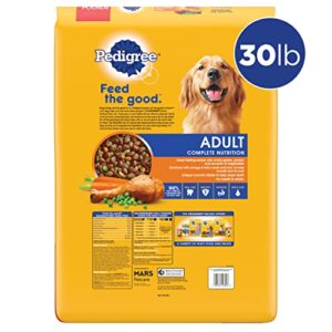 Pedigree Complete Nutrition Adult Dry Dog Food Roasted Chicken, Rice & Vegetable Flavor Dog Kibble, 30 lb. Bag