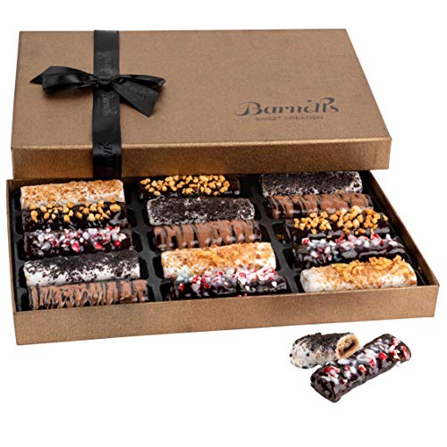 Barnetts Valentines Chocolate Gift Baskets, 15 Crepes Covered Cookies Box, Cookie Chocolates Mens Holiday Gifts, Gourmet Prime Food Candy Basket Delivery For Her Men Women Families, Thanksgiving Ideas