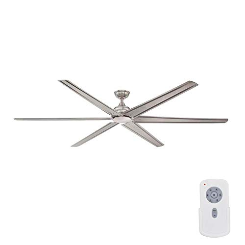 Fenceham 84 inches Indoor Brushed Nickel Ceiling Fan with Remote Control