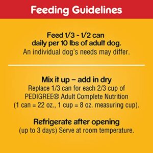 PEDIGREE CHOICE CUTS in Gravy Adult Canned Wet Dog Food with Beef, (12) 22 oz. Cans