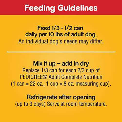 PEDIGREE CHOICE CUTS in Gravy Adult Canned Wet Dog Food with Beef, (12) 22 oz. Cans