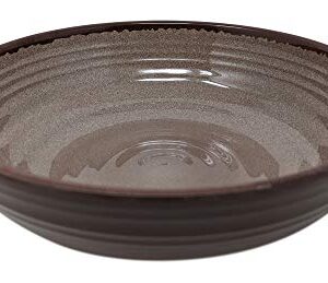 Gianna's Home 12 Piece Modern Melamine Heavyweight Plastic Dinnerware Set (Brown)