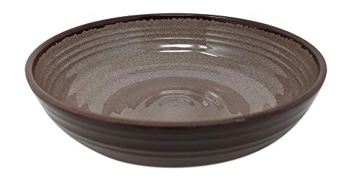 Gianna's Home 12 Piece Modern Melamine Heavyweight Plastic Dinnerware Set (Brown)