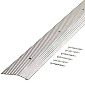 m-d building products 78071 fluted 1-3/8-inch by 36-inch carpet trim, silver