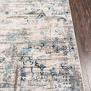 Momeni Rugs Juliet Collection Area Rug, 7'6" x 9'6", Blue