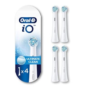 oral-b io ultimate clean replacement brush heads, white, 4 count