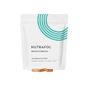 nutrafol women’s balance hair growth supplement | ages 45+ | clinically proven for visibly thicker hair & scalp coverage | dermatologist recommended | 1 refill pouch | 1 month supply