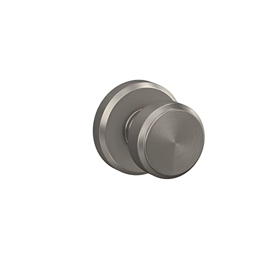 Schlage F10 BWE 619 GSN Bowery Door Knob with Greyson Trim, Hall & Closet Passage Lock, Satin Nickel