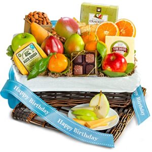 happy birthday classic deluxe fruit basket