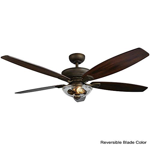 Home Decorators Collection 51848 Connor 54 in. LED Bronze Dual-Mount Ceiling Fan with Light Kit and Remote Control