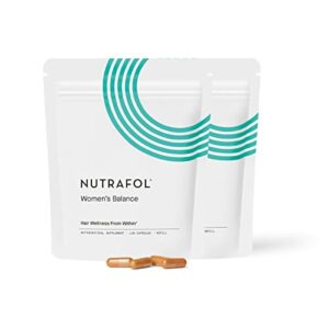 nutrafol women’s balance hair growth supplement | ages 45+ | clinically proven for visibly thicker hair & scalp coverage | dermatologist recommended | 2 refill pouches | 2 month supply