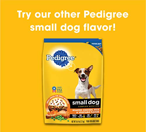 PEDIGREE Small Dog Complete Nutrition Small Breed Adult Dry Dog Food Grilled Steak and Vegetable Flavor Dog Kibble, 3.5 lb. Bag