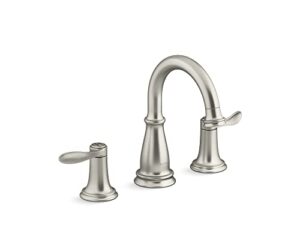 kohler 27380-4-bn bellera® widespread bathroom sink faucet, 1.2 gpm, vibrant brushed nickel