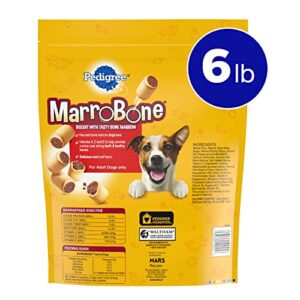 PEDIGREE MARROBONE Dog Treats Real Beef Flavor Crunchy Dog Biscuit, 6 lb. Pack