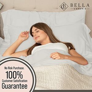 Bella Coterie Luxury King Bamboo Sheet Set | Organically Grown | Ultra Soft | Cooling for Hot Sleepers | 18" Deep Pocket [Grey Mist]