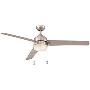 carrington 60 in. brushed nickel ceiling fan indoor/outdoor