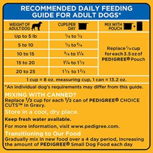 Pedigree Small Dog Complete Nutrition Small Breed Adult Dry Dog Food Grilled Steak and Vegetable Flavor Dog Kibble, 14 lb. Bag