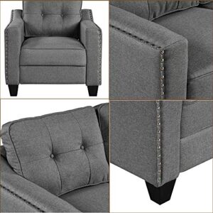 Merax 3 Piece Sectional Sofa, Living Room Furniture Set Sofa Set Include Armchair Loveseat Couch Tufted Cushions