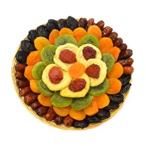 broadway basketeers dried fruit gift tray – edible gift box arrangements and healthy gourmet gift basket for birthday, appreciation, thank you, families, sympathy, easter, mother’s day, father’s day (3lbs)