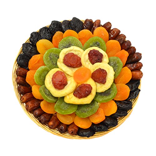 Broadway Basketeers Dried Fruit Gift Tray – Edible Gift Box Arrangements and Healthy Gourmet Gift Basket for Birthday, Appreciation, Thank You, Families, Sympathy, Easter, Mother's Day, Father's Day (3lbs)