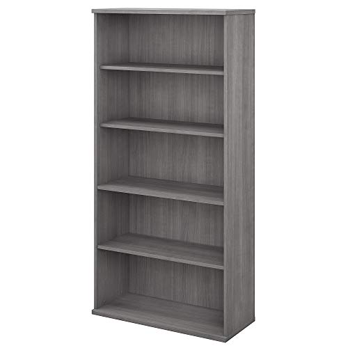 Bush Business Furniture Studio C 5 Shelf Bookcase, Platinum Gray