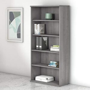 Bush Business Furniture Studio C 5 Shelf Bookcase, Platinum Gray