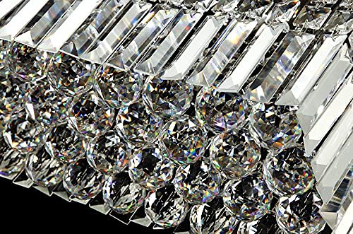 Saint Mossi 5-Lights K9 Crystal Chandelier Modern Chandelier in Raindrop Chandelier Design,Modern Flush Mount Ceiling Light Fixture,Crystal Pendant Light Fixture,H9 x W10 x L31,Chain Adjustable