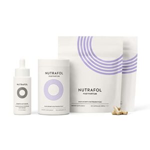 nutrafol fullest hair kit | postpartum hair growth supplement & growth activator | supports visibly stronger, thicker hair | patent-pending ashwagandha exosome technology | 3 month supply