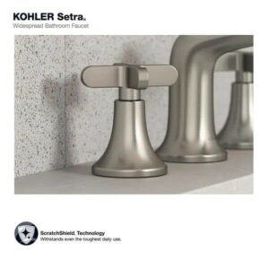 Kohler Setra 8 in. Widespread 2-Handle Bathroom Faucet in Vibrant Brushed Nickel| Premium Material