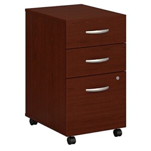 bush business furniture series c 3 drawer mobile file cabinet in mahogany