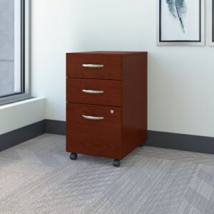 Bush Business Furniture Series C 3 Drawer Mobile File Cabinet in Mahogany