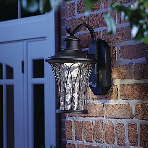 Home Decorators Collection Black Medium Outdoor LED Dusk to Dawn Wall Lantern